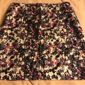 Talbots Floral pencil Skirt NWOT Sz. 20 Black/Pink
